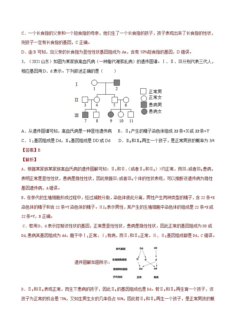 中考生物二轮复习热点专题07 生物圈中生命的延续和发展（含解析）03