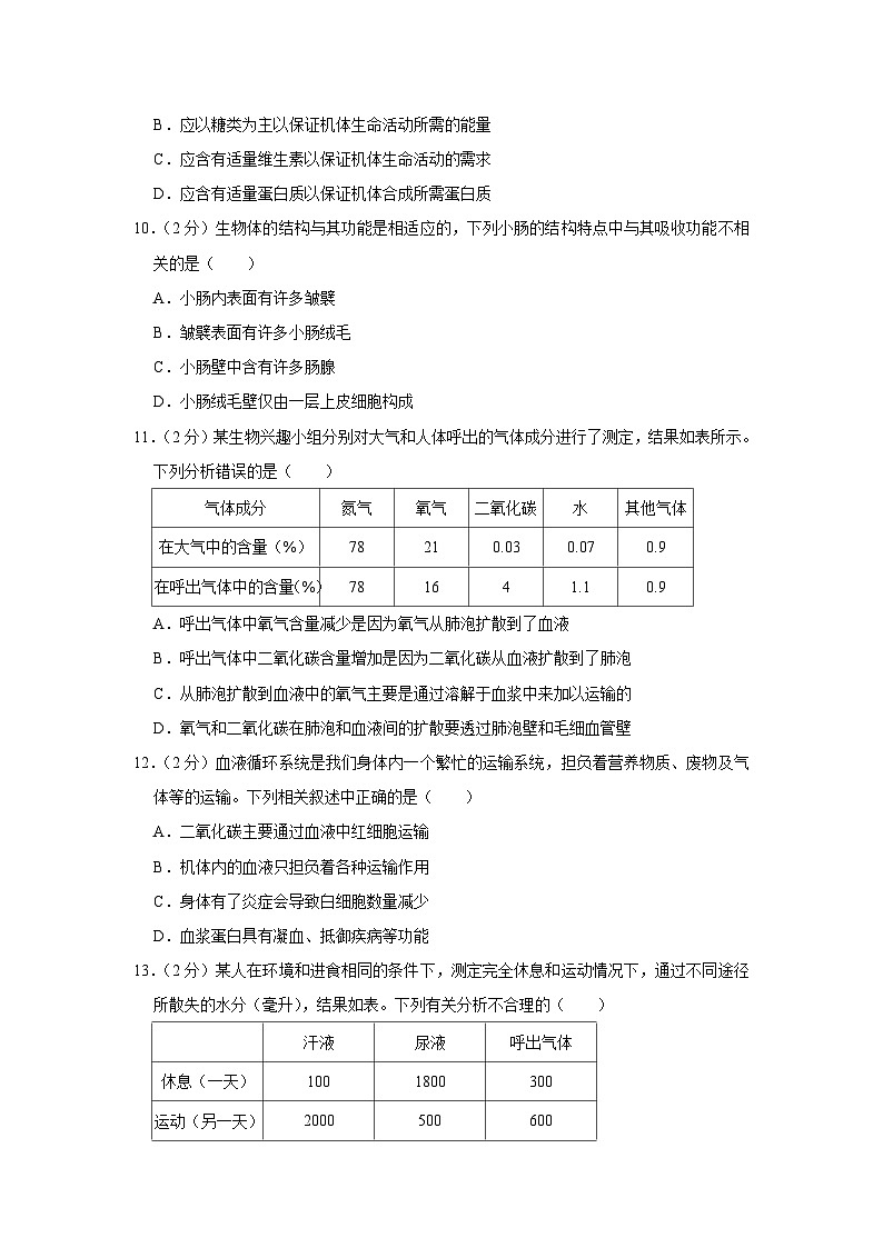 2022年四川省眉山市中考生物试卷第3页