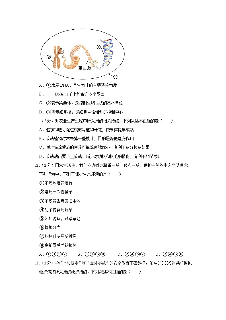 2021年广西百色市中考生物试卷03