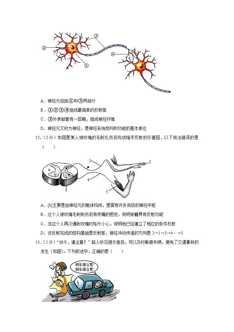 2021年重庆市黔江区中考生物试卷03
