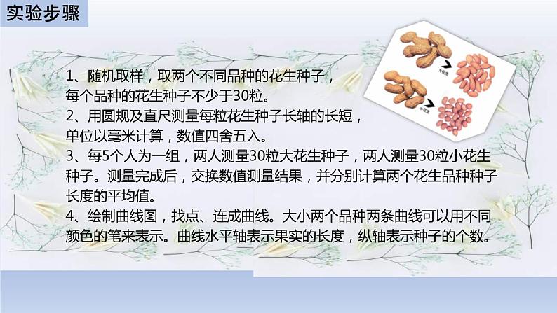 中考生物二轮复习实验突破课件：花生果实大小的变异探究实验（含答案）第5页