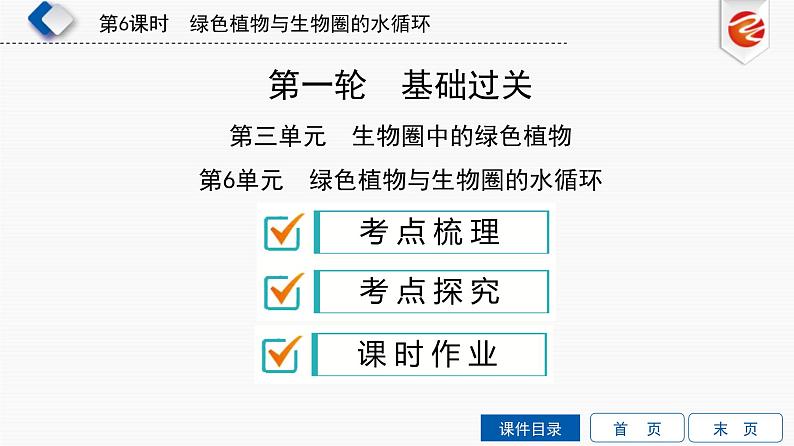 中考生物一轮复习培优课件第6单元　绿色植物与生物圈的水循环 (含答案)01