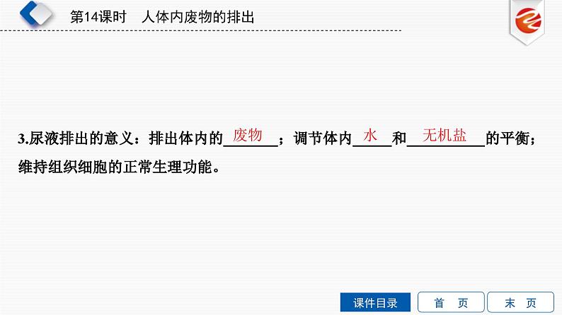 中考生物一轮复习培优课件第14单元　人体内废物的排出 (含答案)第6页