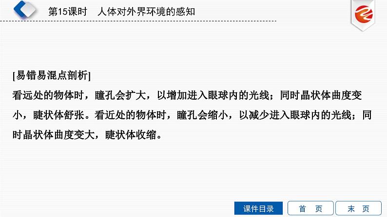 中考生物一轮复习培优课件第15单元　人体对外界环境的感知 (含答案)第8页