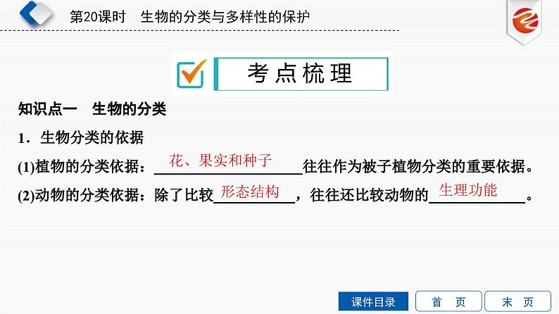 中考生物一轮复习培优课件第20单元　生物的分类与多样性的保护 (含答案)03