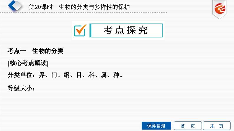 中考生物一轮复习培优课件第20单元　生物的分类与多样性的保护 (含答案)07