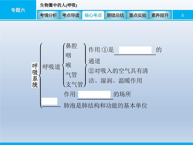 中考生物一轮复习精品课件专题六生物圈中的人(呼吸)（含答案）06