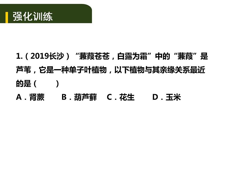 中考生物一轮复习课件8.1根据生物的特征进行分类（含答案）06