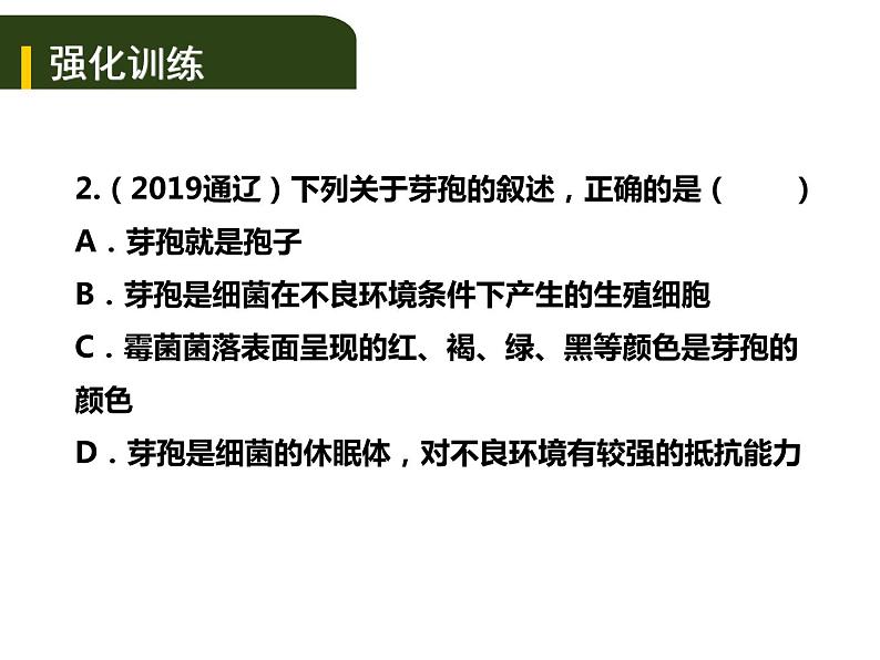 中考生物一轮复习课件8.2细菌、真菌和病毒（含答案）08