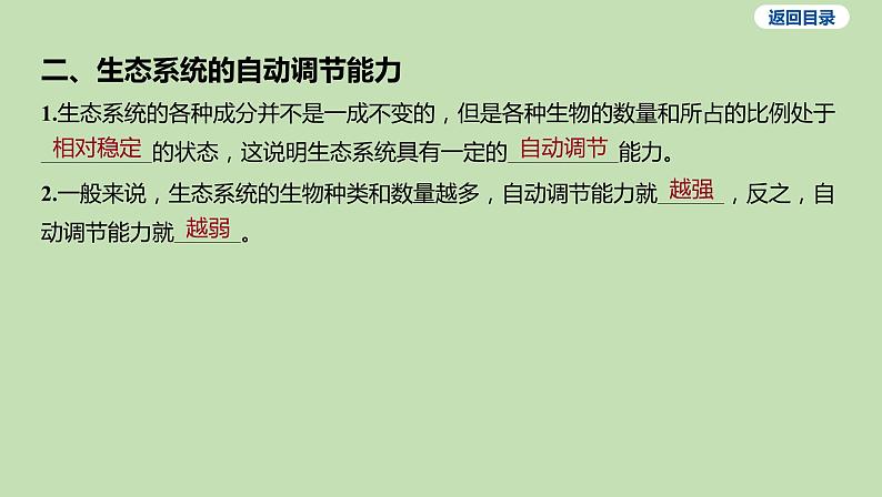 2023-2024学年六年级生物课件鲁教版（五四学制）第二章 了解生物圈第2课时 能量流动和物质循环 生态系统的自动调节能力05