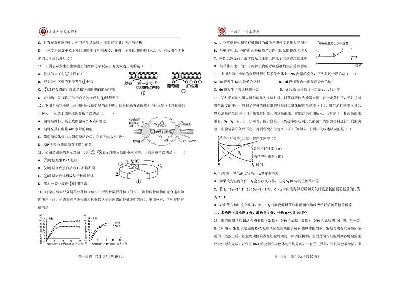 江西省宜春市丰城市第九中学日新班2022-2023学年九年级下学期期末质量检测生物试卷02