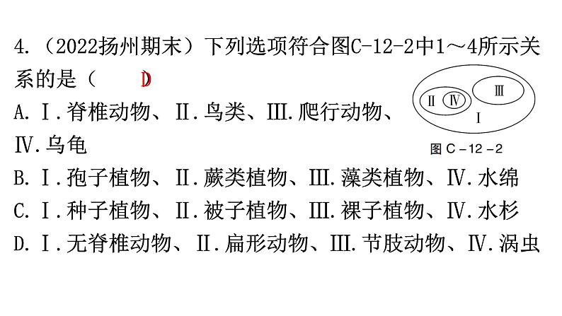 中考生物复习周测卷十二（第六单元）课件第5页