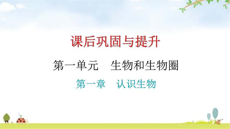 中考生物复习第一单元第一章认识生物课件第1页