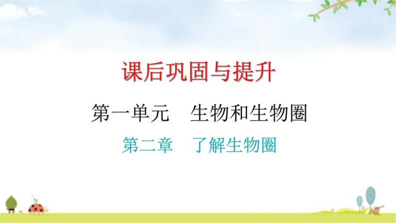 中考生物复习第一单元第二章了解生物圈课件01