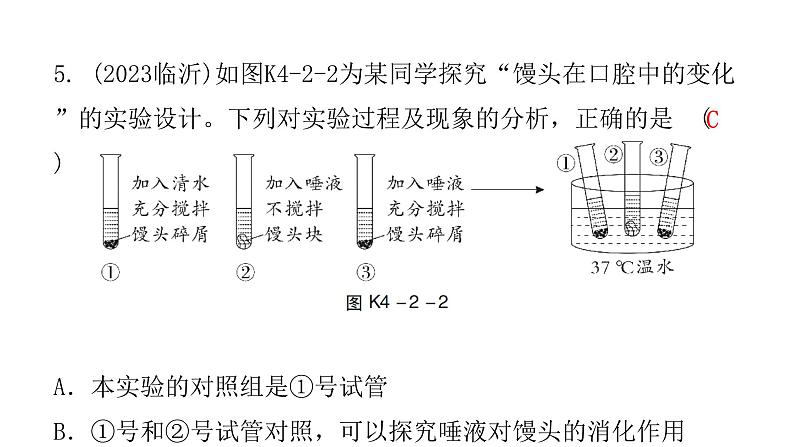 中考生物复习第四单元第二章人体的营养课件第7页