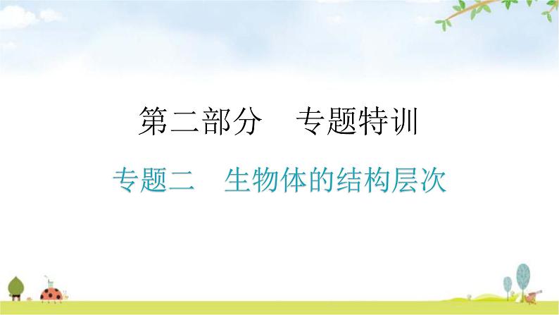 中考生物复习专题二生物体的结构层次教学课件第1页