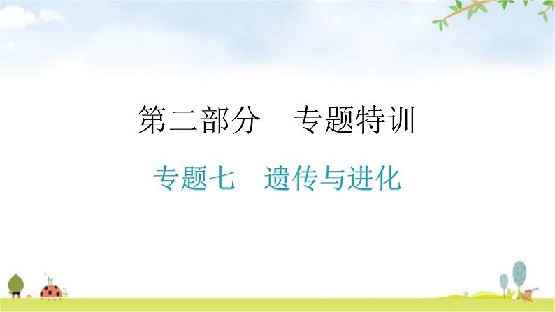 中考生物复习专题七遗传与进化教学课件第1页