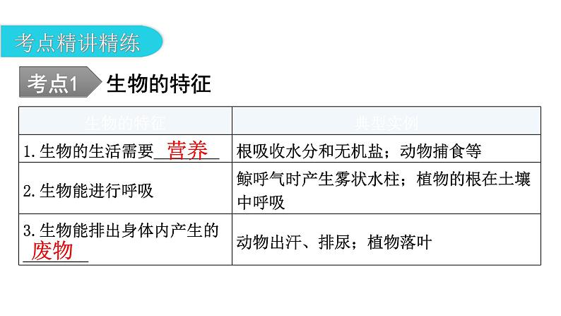 中考生物复习第一单元生物和生物圈第一章认识生物教学课件05