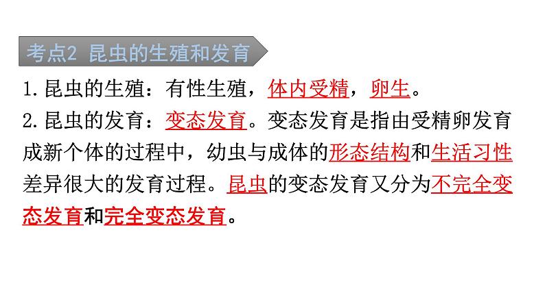 中考生物复习第七单元第一章生物的生殖和发育知识点课件06