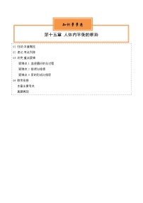 【期中单元知识点归纳】 （苏教版）2023-2024学年八年级生物上册 第十五章 人体内平衡的维持 讲义