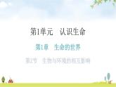 北师大版七年级生物上册第1单元第1章第2节生物与环境的相互影响分层作业课件