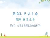 北师大版七年级生物上册第1单元第2章第1节生物学是探索生命的科学分层作业课件