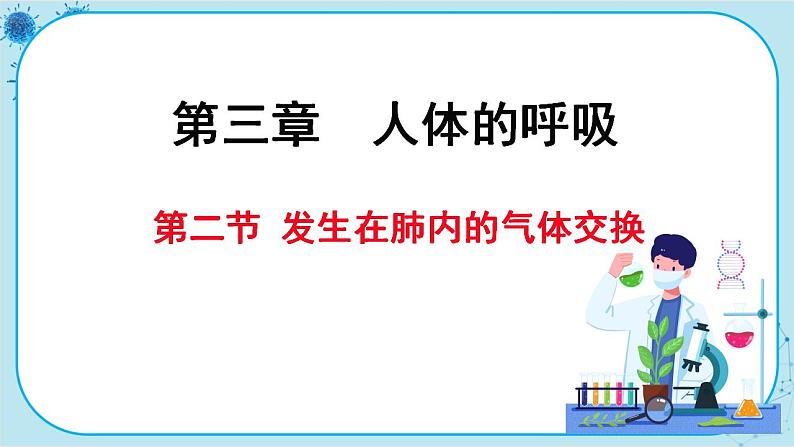 人教版生物七下 3.2《发生在肺内的气体交换》课件PPT第1页