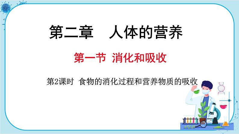 人教版生物七下 2.2.2《食物的消化过程和营养物质的吸收》课件PPT01