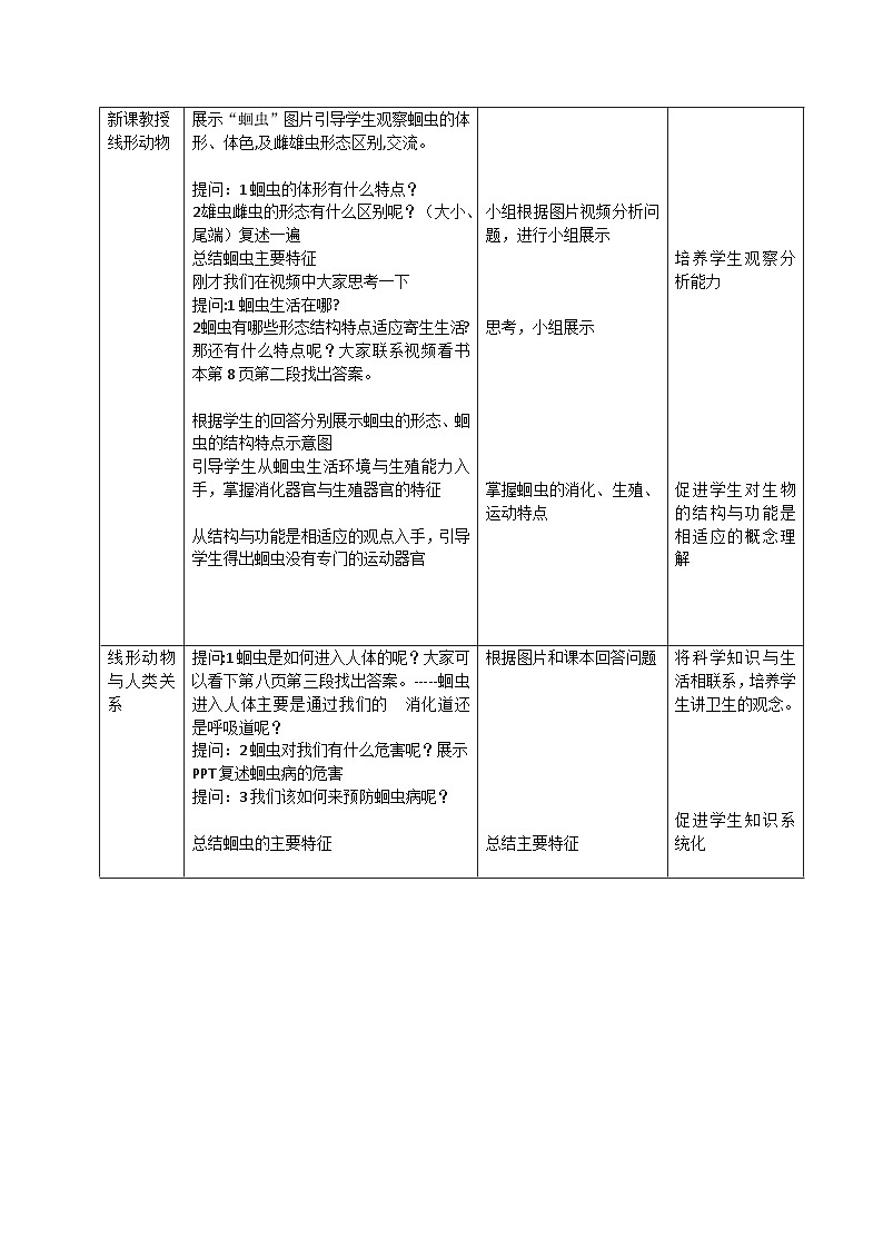 5.1.2  线形动物与环节动物  教案-人教版生物八年级上册02