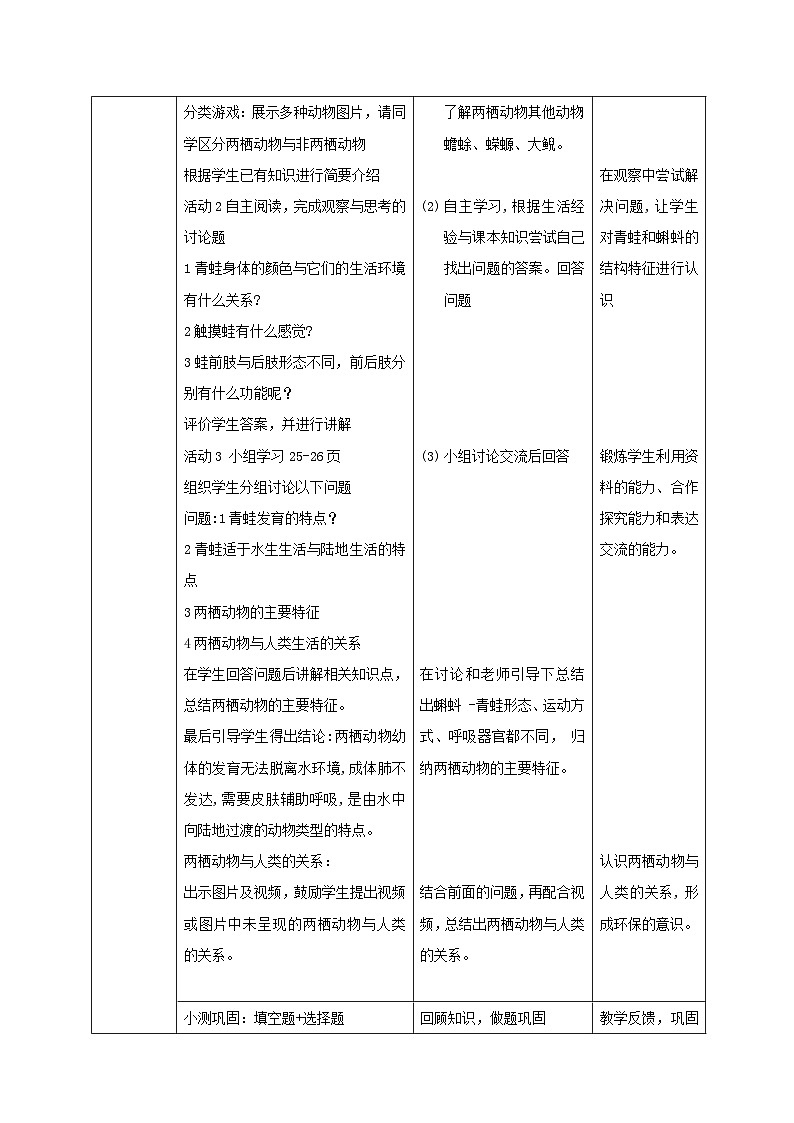 5.1.5两栖动物与爬行动物教案 人教版生物八年级上册第2页