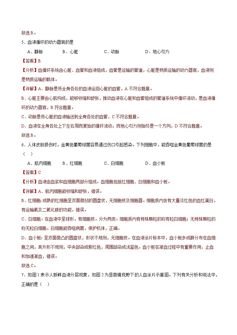 【期中单元测试卷】（苏科版）2023-2024学年八年级生物上册 第十五章+人体内平衡的维持 单元测试卷03