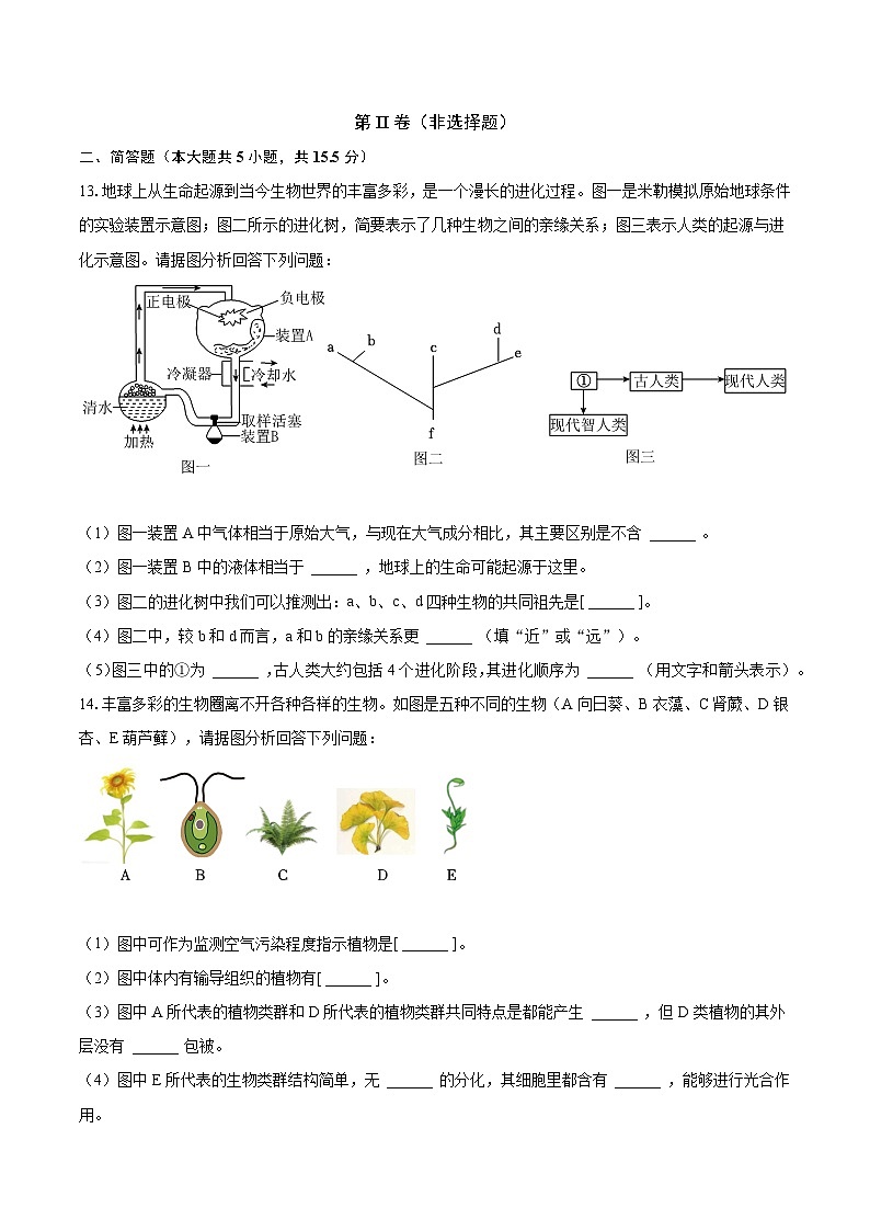 辽宁省抚顺市新星中学2022-2023学年八年级下学期4月份月考生物试卷 （月考）第3页