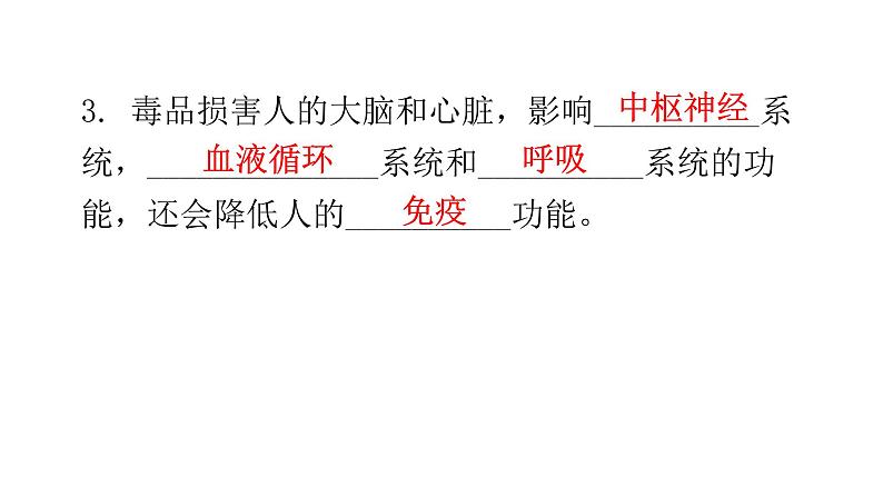 北师大版七年级生物下册基础知识填空题第13章健康地生活课件04