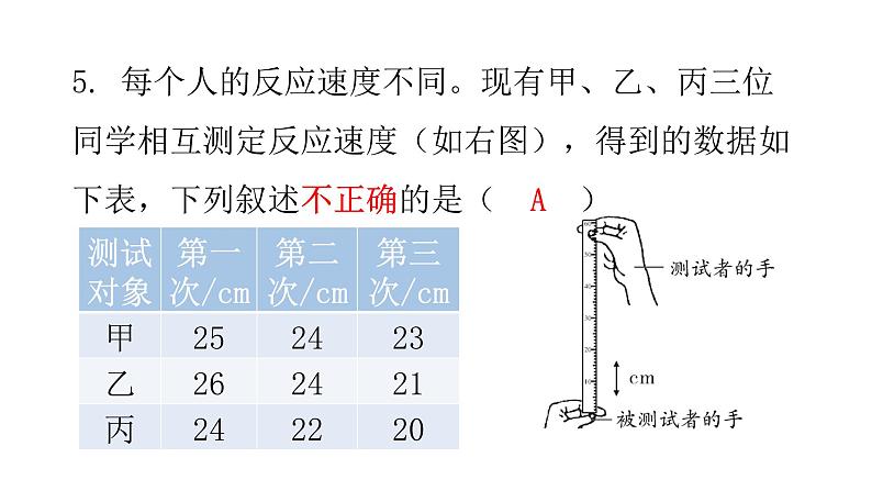 北师大版七年级生物下册第12章人体的自我调节第1节神经系统与神经调节第2课时课件第7页