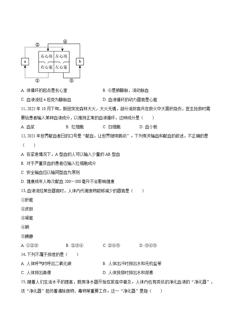 2023-2024学年江苏省徐州市鼓楼区树人中学八年级（上）第一次月考生物试卷（含解析）03
