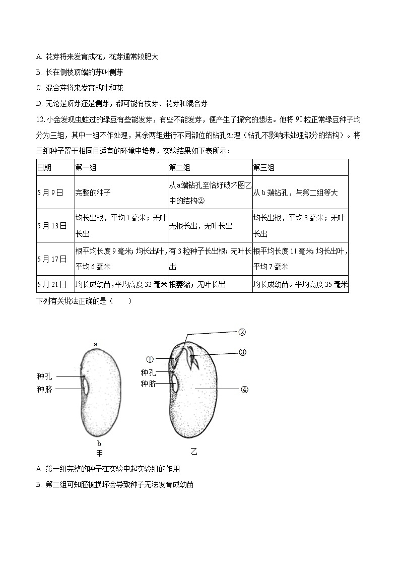2023-2024学年山东省潍坊市寿光市营里二中八年级（上）月考生物试卷（10月份）（含解析）第3页