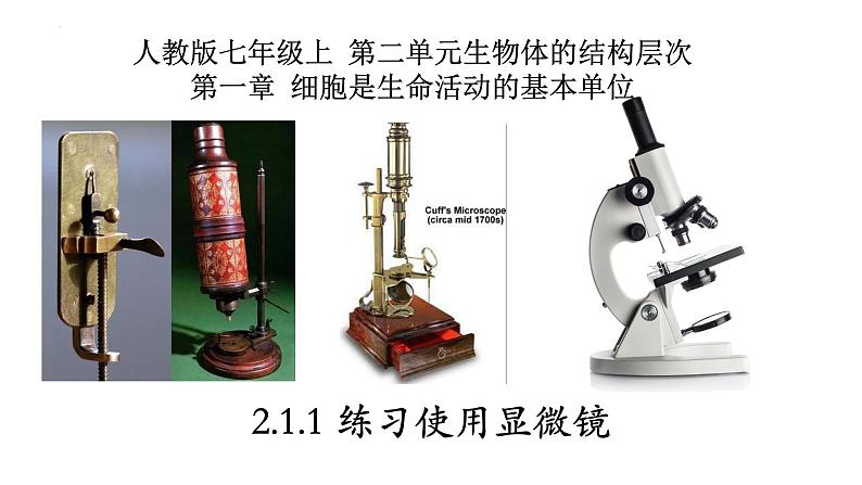 2.1.1 练习使用显微镜第1页