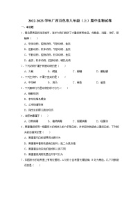 广西百色市2022-2023学年八年级上学期期中生物试卷