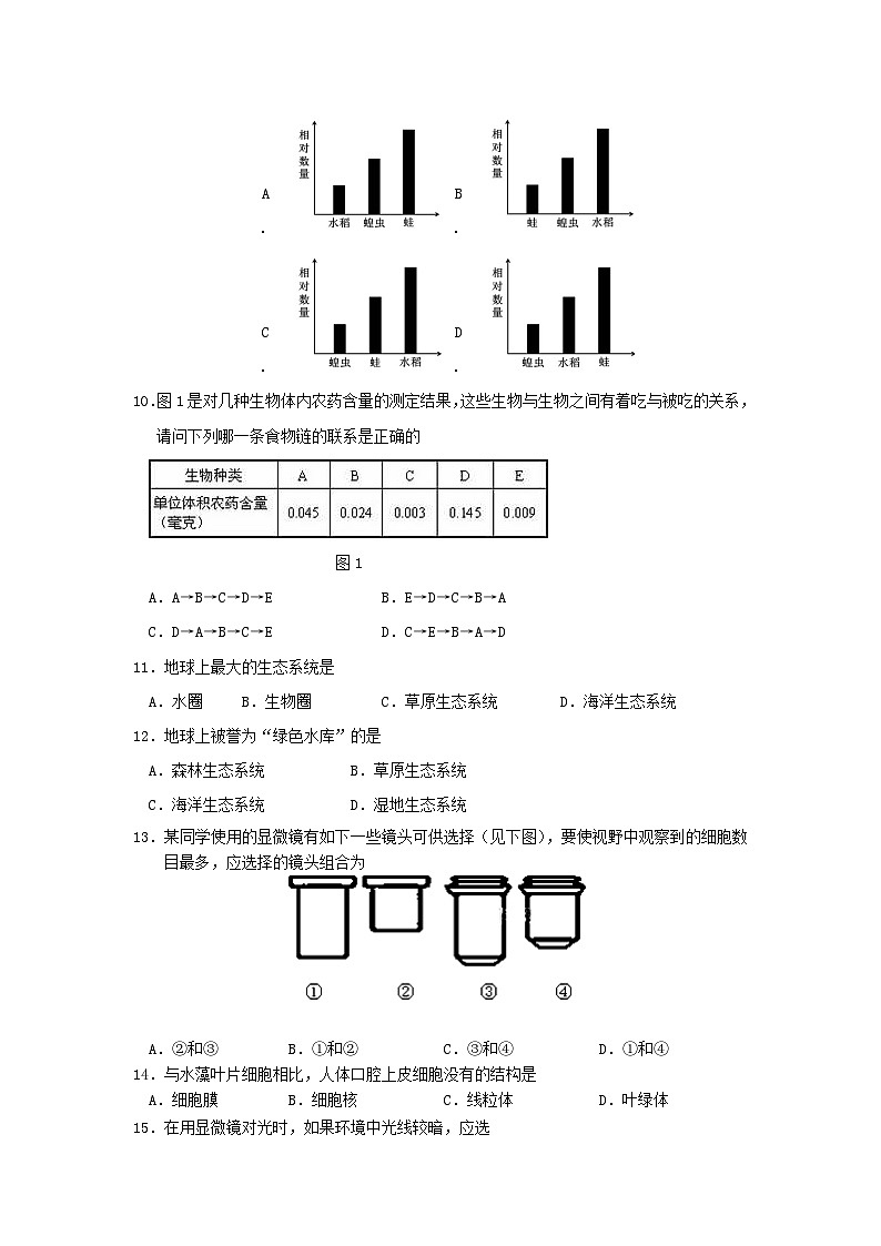 2022-2023学年广东深圳光明区七年级上册期中生物试卷及答案第2页