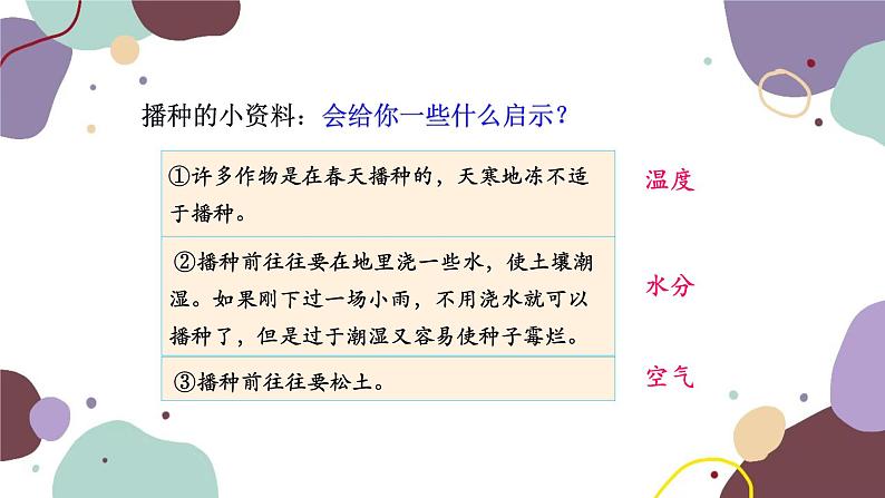 人教版生物七年级上册 3.2.1种子的萌发优化课件第6页