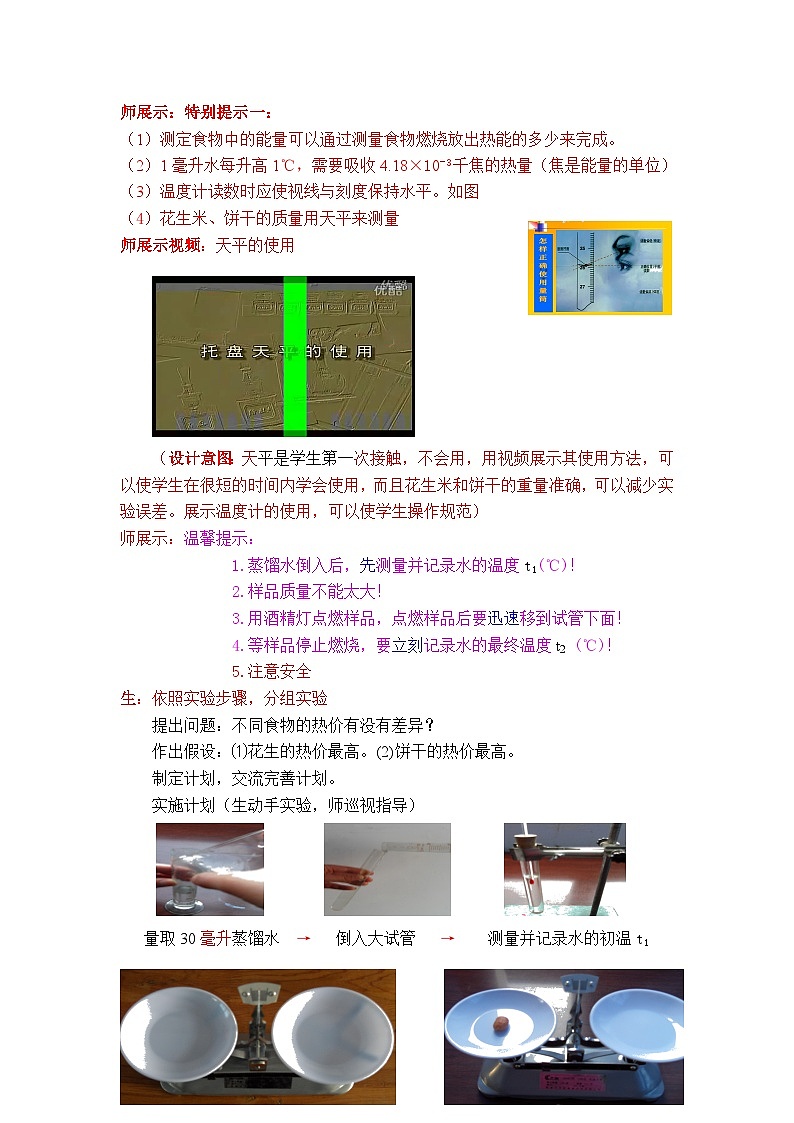 济南版生物七下 第三单元 第二章 9--人体内能量的利用 教案第3页