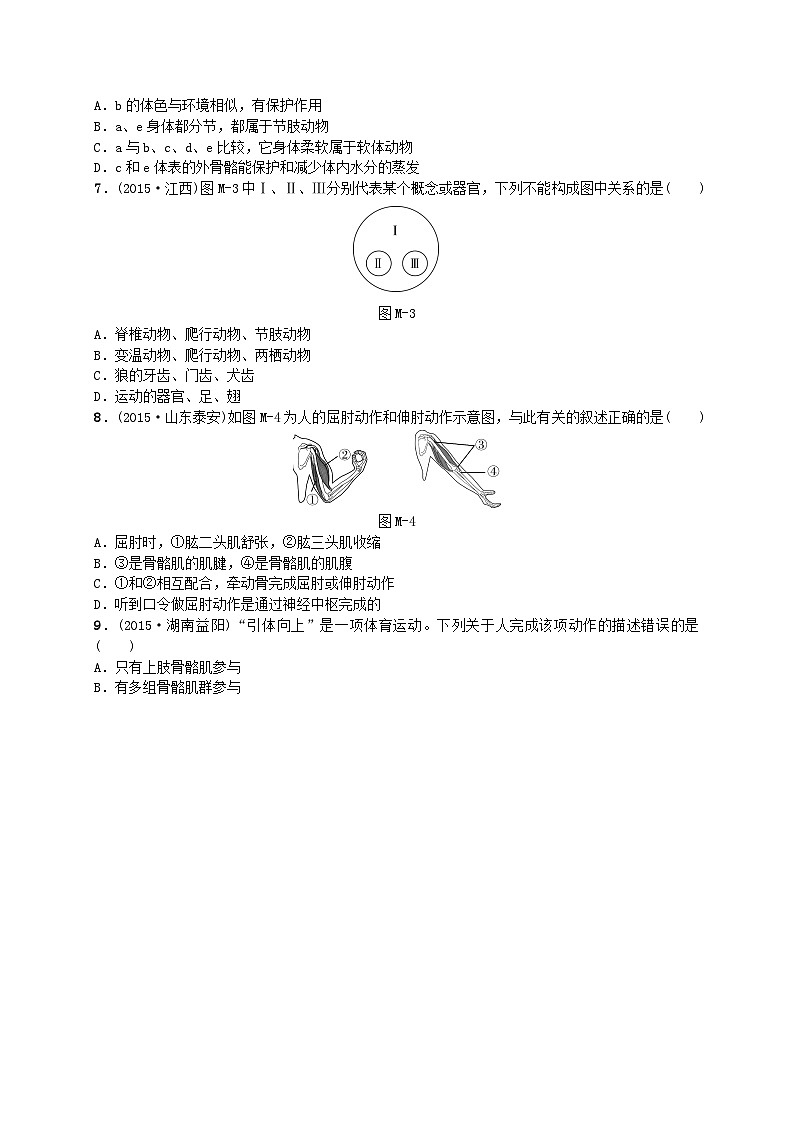 人教版生物八年级上册 期末单元测试第2页