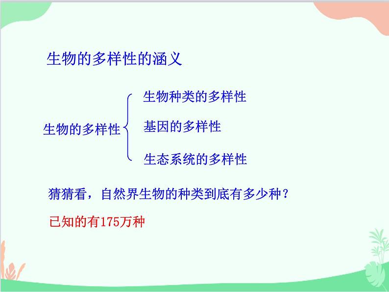 人教版生物八年级上册 6.2 认识生物的多样性课件03