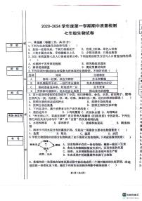 陕西省西安市第三中学联合体2023-2024学年七年级上学期期中生物试题