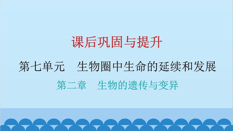 2024年中考生物一轮复习 第七单元第二章 生物的遗传与变异课件第1页