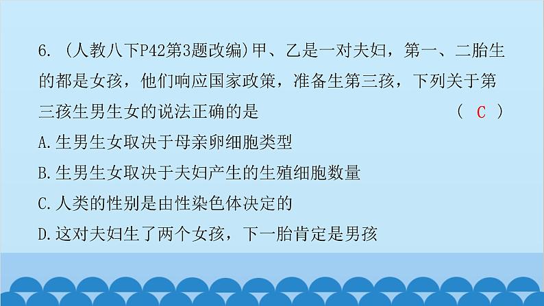 2024年中考生物一轮复习 第七单元第二章 生物的遗传与变异课件第8页