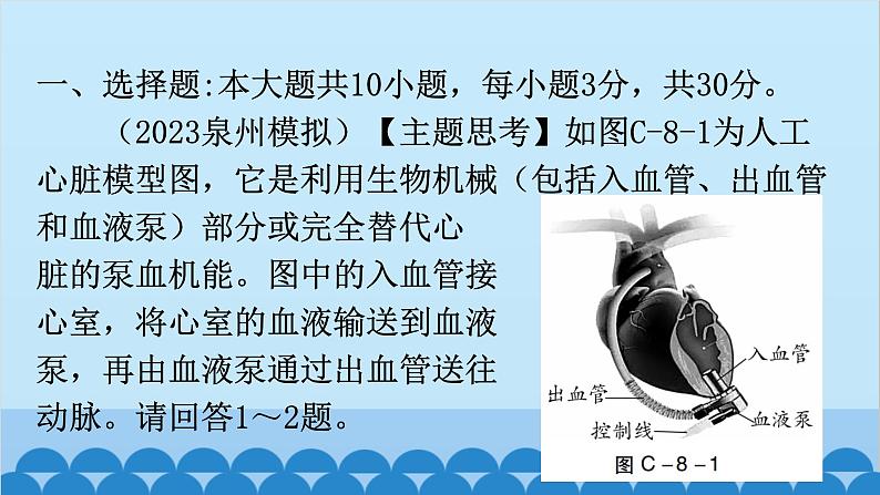 2024年中考生物复习 周测卷八（第四单元第四章3、4节和第五章）课件第2页