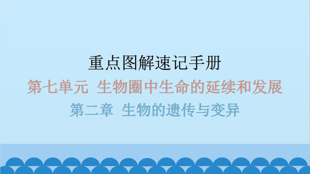 2. 第二章 生物的遗传与变异（图解手册）第1页