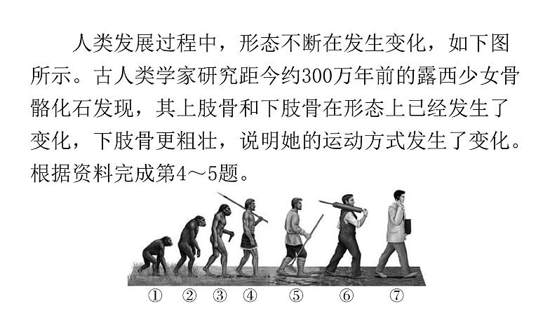 人教版七年级生物下册第一章第一节人类的起源和发展作业课件06