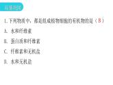 人教版七年级生物下册第二章第一节食物中的营养物质作业课件